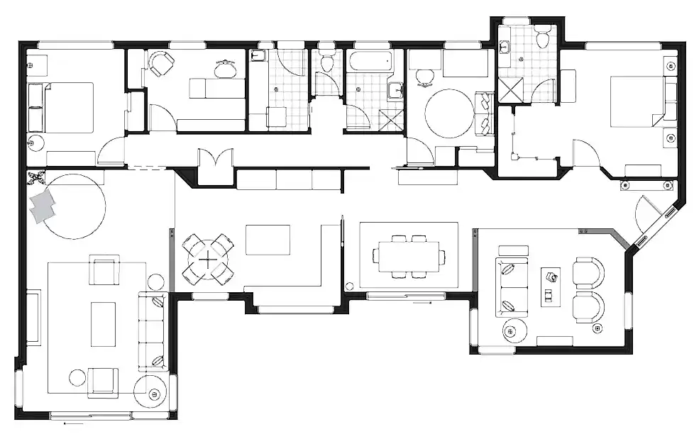 Layout of furniture for a proposed Interior Design Project