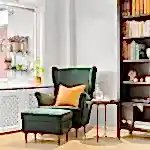 real estate, interior, house, luxury, interior design, living room, chair, shelves, pillow, hallway, home